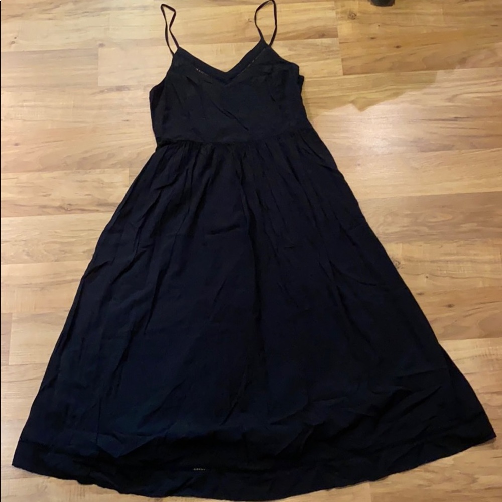 Black midi dress